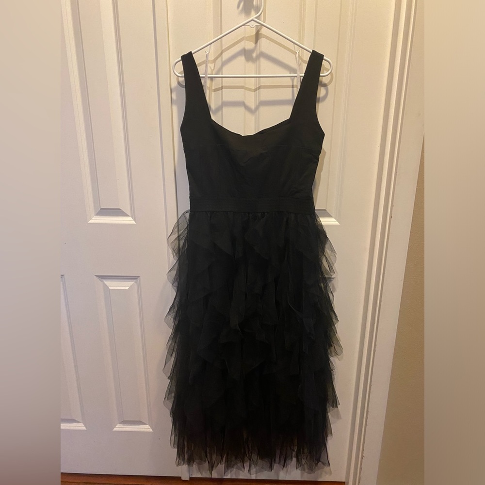 Black Stretch Tulle Dress